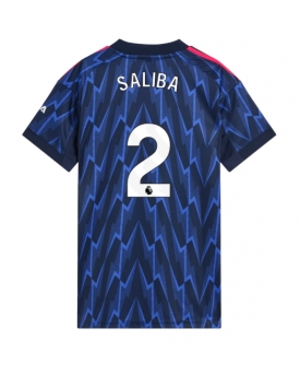 Billige Fotballdrakt Arsenal William Saliba #2 Replika Bortedrakt Dame 2025-26 Kortermet Billige Fotballdrakt Arsenal William Saliba #2 Replika Bortedrakt Dame 2025-26 Kortermet